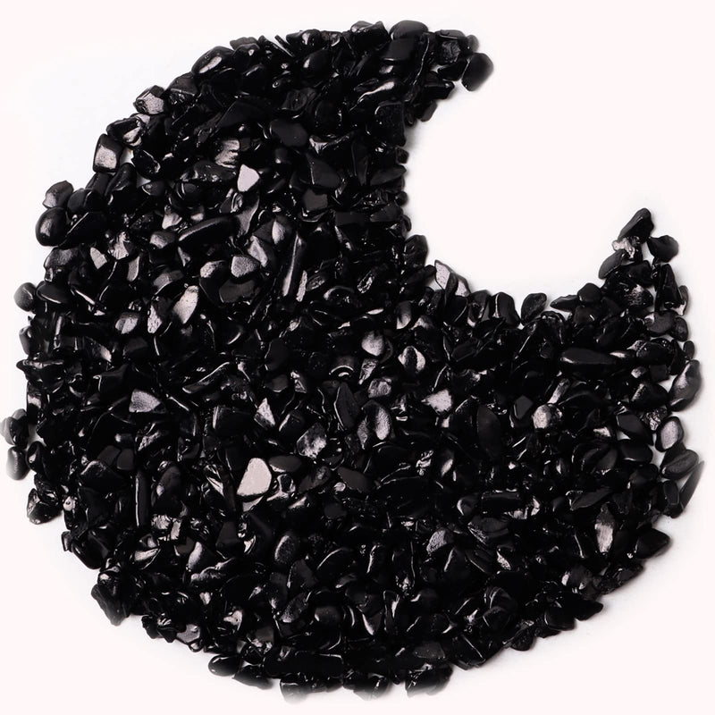 2 - 4MM Irregular Crushed Glass for Resin, Fragment Rock Tumbled Chip Crystal Quartz Pieces Sprinkles Chunky Glitter Shiny Nail Sequins Flakes for Nail Art Jewelry Making Home Decor Vase Filler Black - NewNest Australia
