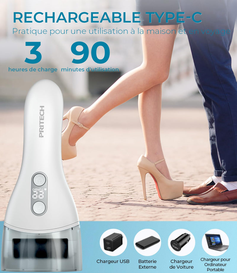 PRITECH Electric Callus Remover Foot Care Callus Removal Rechargeable Pedicure Callus File Callus Remover (Plus) Plus - NewNest Australia
