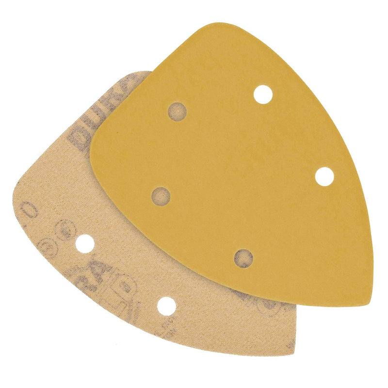 Dura-Gold Premium Mouse Detail Sander Sandpaper, 48 Assorted Grit Sanding Sheets - 60, 80, 120, 220, 320, 400-5 Hole Pattern Hook & Loop Triangle Mouse Discs - Woodworking Wood Crafting, Auto Paint Variety Pack - NewNest Australia