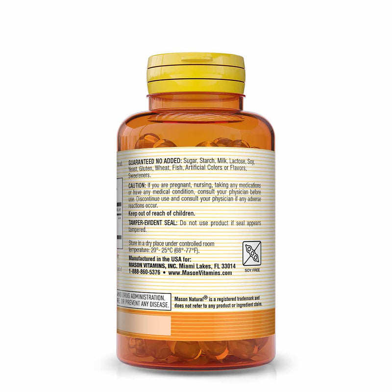 Mason Natural Peppermint Oil 50 mg"Enteric Coated" - Natural Gastrointestinal Comfort, Supports a Healthy Gut, Bowel Soothing Dietary Supplement, 90 Softgels - NewNest Australia