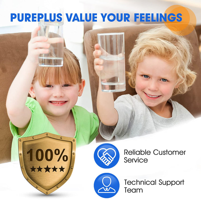 PUREPLUS 5 Micron 10" x 2.5" Whole House Sediment Home Water Filter Cartridge Replacement for Any 10 inch RO Unit, Culligan P5, Aqua-Pure AP110, Dupont WFPFC5002, CFS110, WHKF-GD05, PP10-05, 4Pack - NewNest Australia