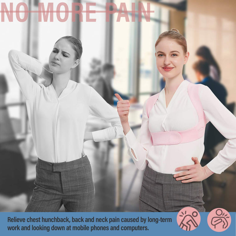 Posture Corrector for Women and Men, Vicorrect Adjustable Upper Back Brace for Clavicle Support and Providing Pain Relief from Neck, Shoulder, and Upper Back S-M (25"-35") Small/Medium - NewNest Australia
