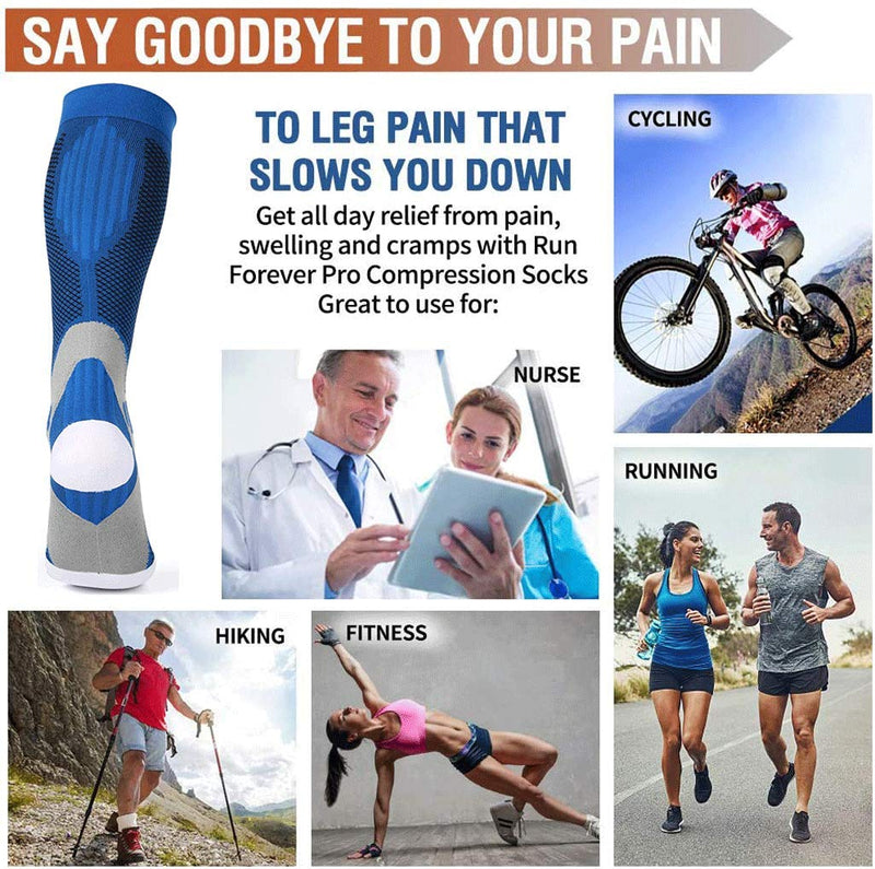 Gcbiger Compression Socks (3 Pairs) for Men Circulation 20-30 mmHg Medical Compression Socks Women Breastfeeding - NewNest Australia
