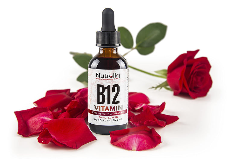 Nutroliq Vitamin B12 Liquid Drops - High-Strength 5000mcg Methylcobalamin Supplement - Energy Booster, Immune System Support, Better Concentration and Metabolism - Vegan & Vegetarian Formula - 60ml - NewNest Australia