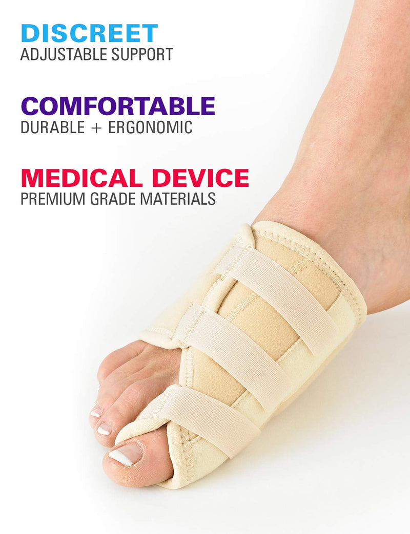 Neo G Bunion Corrector, Soft Support - for Big Toe Alignment, Hallux Valgus Correction, Inflammation, Pre/Post-Operative Aid - Malleable Metal Splint - Class 1 Medical Device - R Right - NewNest Australia