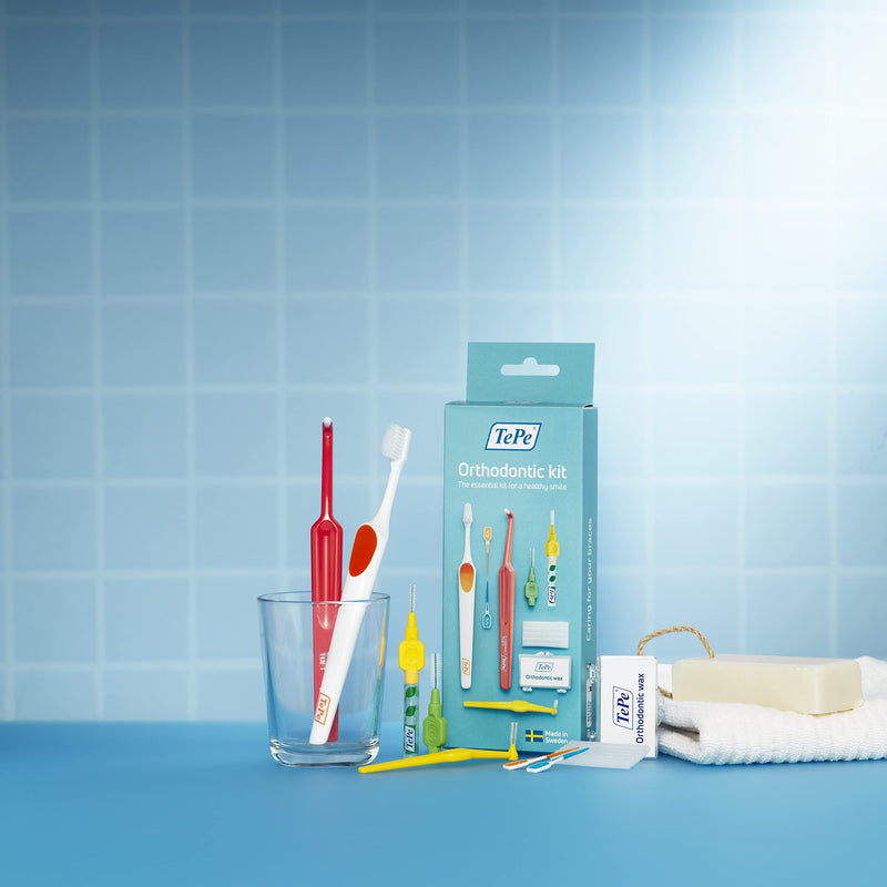 TEPE Orthodontic Kit, 10pcs Oral Care kit for Cleaning Braces and Implants, Interdental Cleaning Tools, Good for Teeth Cleaning Plaque Removal, Dental kit with Orthodontic Wax - NewNest Australia