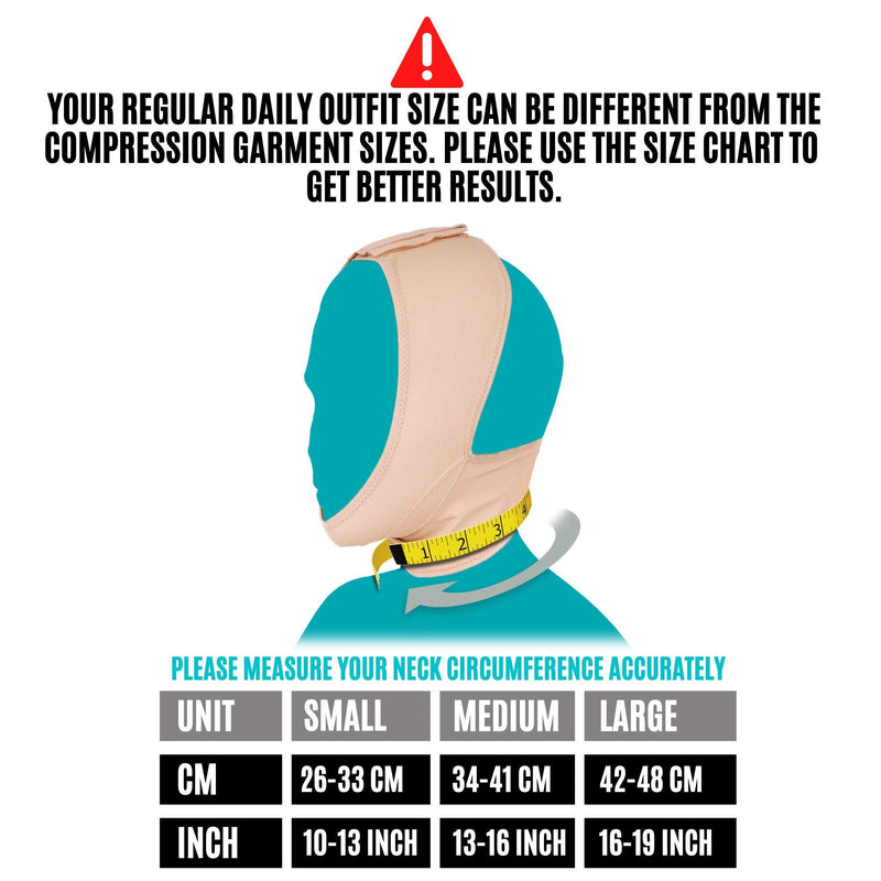 Chin Compression Garment After Liposuction Surgery, Neck Cover Strap Bandage (S) Small (Pack of 1) - NewNest Australia