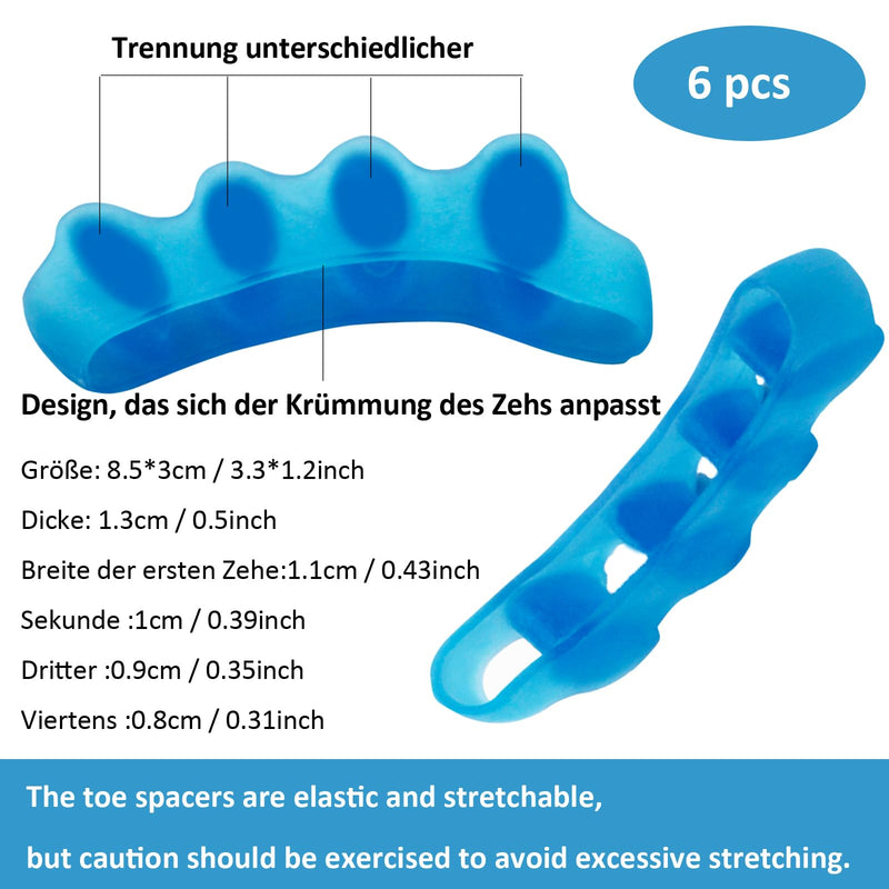 Toe spreader to correct your toes 6 pieces for 5 toe separation and relaxation, toe separator for overlapping hallux valgus toe bunions hammer toes, toe spacer bunion corrector - NewNest Australia