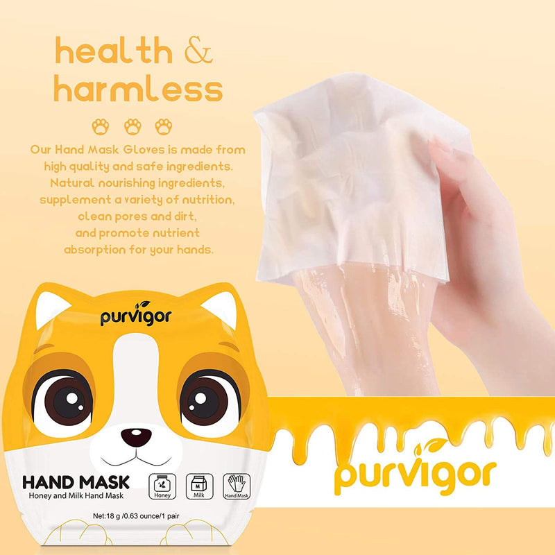 3 Pack Hands Moisturizing Gloves, Hand Masks Hand Care Spa Treatment to Sooth, Serum Vitamins Natural Plant Extracts for Dry, Aging, Cracked Hands Intense Skin Nutrition Hand Care(Honey) - NewNest Australia