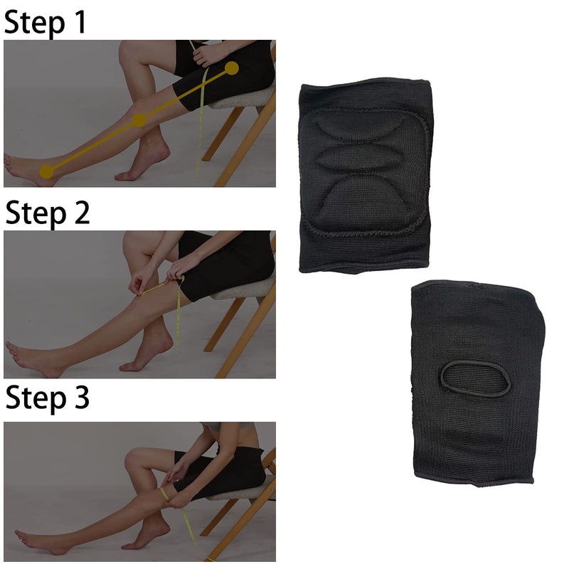 DANCEYOU Dance Knee Pads Thick Soft Sponge Volleyball Knee Brace for Big Kid Teen Adults Workout Knee Protector Football Pole Dance Yoga Tennis Running X-Large Black - NewNest Australia