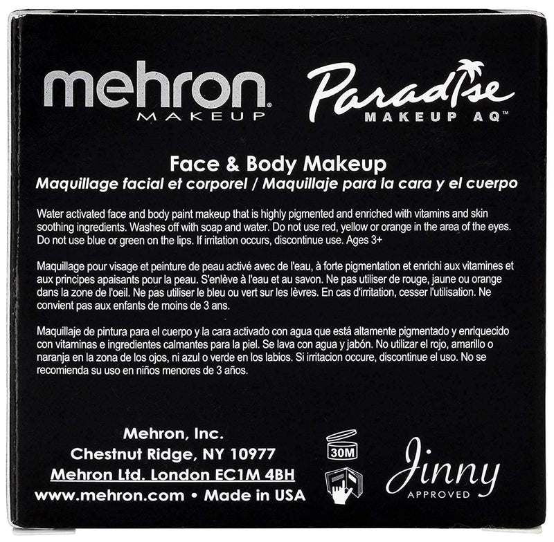 Mehron Paradise Makeup Aq 40G Face & Body Paint (White) 40 g (Pack of 1) White - NewNest Australia