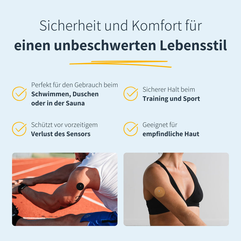 Mysweetstitch - 10 X Freestyle Libre 3 Plasters With Ventilation Hole - Made In Germany | Skin-Friendly, Waterproof, Breathable | Outer Diameter 60 Mm, Inner Diameter 6 Mm | Round | Tape Beige - NewNest Australia
