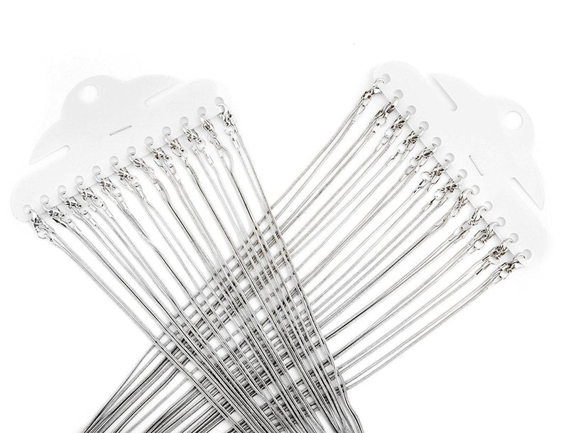 Snake Chains Necklace 24pcs 925 Silver Plated 1.2mm DIY Charms Link with Lobster Clasps for Jewelry Making (16 inch) 16 inch - NewNest Australia