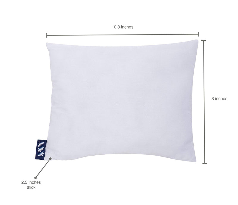 Wildkin Kids Modern Nap Mat Pillow for Boys and Girls, Perfect Removable Replacement Pillow, Sized to Fit in Our Modern Nap Mats, Cotton Blend Fill, Measures 10.3 x 2.5 x 8 Inches, BPA-free (White) (44998) - NewNest Australia