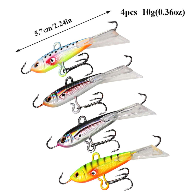 THKFISH Ice Fishing Jigs Lures Ice Fishing Lures Ice Fishing Gear for Crappie, Panfish, Walleye, Bluegill Vertical Jigs Kit Fishing Tackle 4PCS/8PCS 10g(0.35oz) 18g(0.63oz) 10g(1/3oz)-4pcs - NewNest Australia