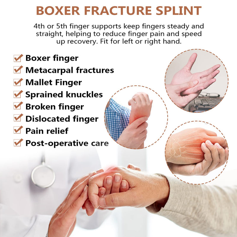 Small Finger Splint, Metacarpal Splint, Boxer Fracture Splint, Finger Splint, Finger And Ring Finger Splint For Straightening, Finger Support For Dislocated, Broken And Mallet Fingers - NewNest Australia