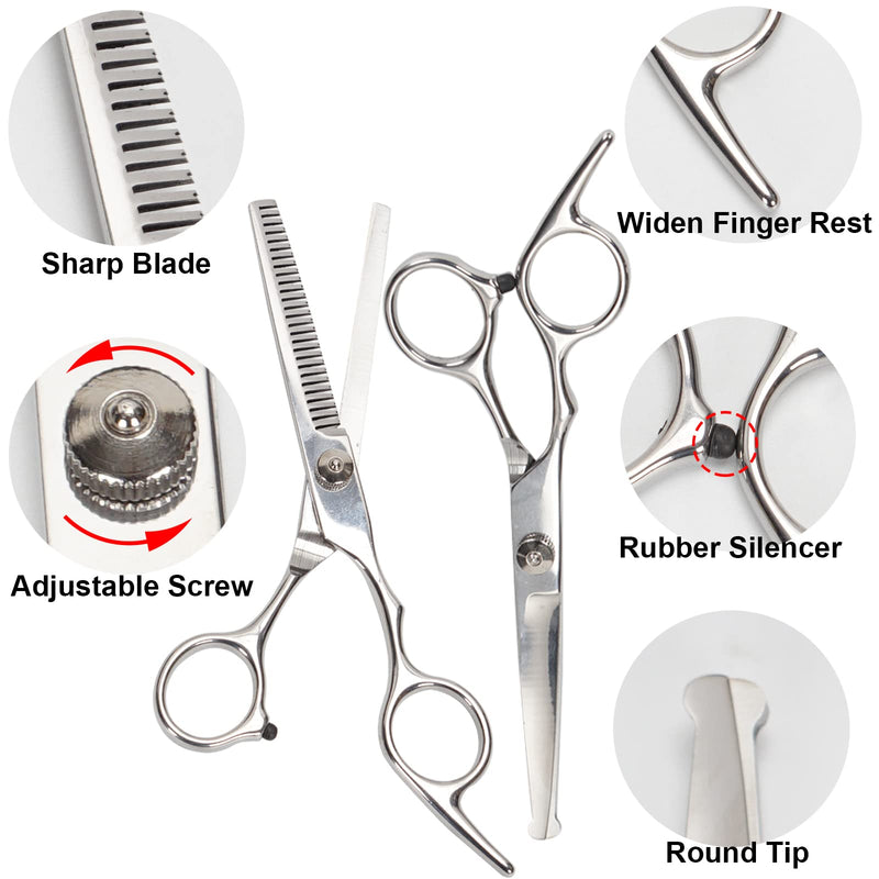 FLYAMAPIRIT children's hair scissors set, hair cutting set including thinning scissors, modeling scissors, thinning cutting comb, hairdressing comb, hairdressing cape for children at home and salon - NewNest Australia