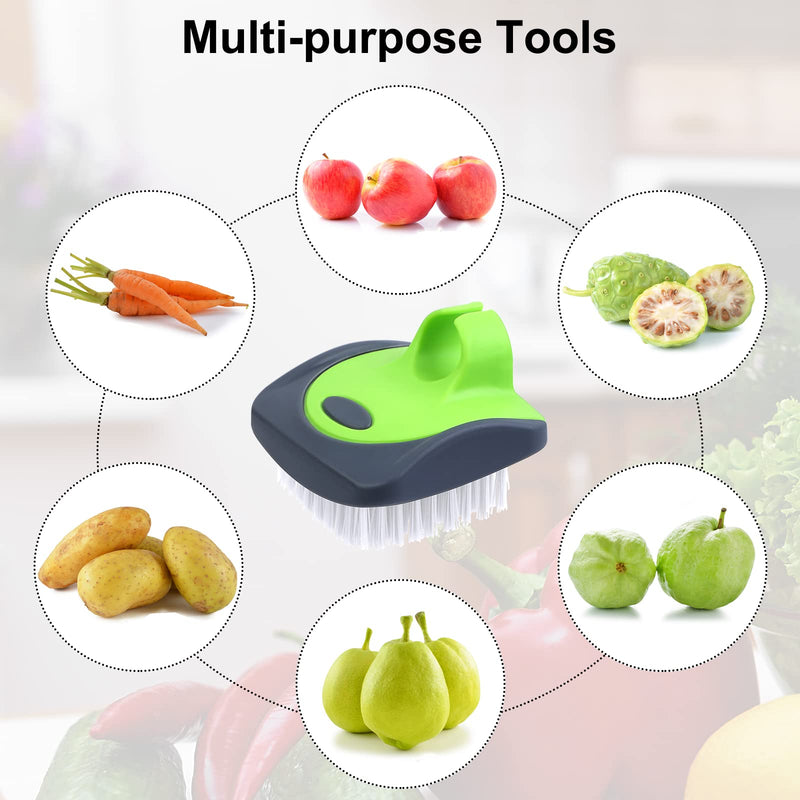 Aodaer 4 Piece Vegetable Brush Potato Scrubber Brush Silicone Hard and Soft Side Fruit Cleaning Tools for Delicate or Tough-Skinned Vegetables - NewNest Australia