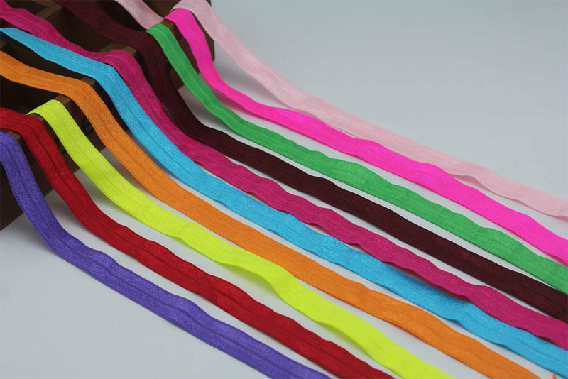 10 Yards Fold Over Elastic Stretch, Braided Elastic Ribbon for Hair Ties Headbands, Available in Various of Colours (Gray, 5/8in) Gray - NewNest Australia