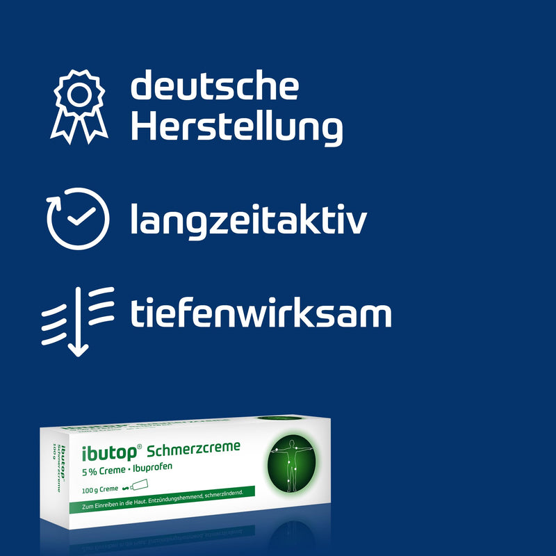 ibutop pain cream 5%, for inflammatory rheumatic diseases and chronic joint and muscle pain, with ibuprofen, anti-inflammatory, long-lasting, cream 150g - NewNest Australia