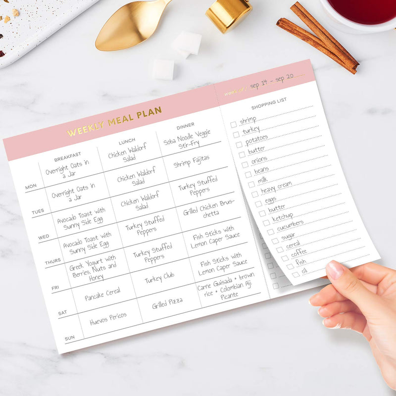 Sweetzer & Orange Weekly Meal Planner and Grocery List Magnetic Notepad. Pink 10x7” Meal Planning Pad with Tear Off Shopping List. Plan Weekly Menu Food for Weight Loss or Dinner List for Family! - NewNest Australia