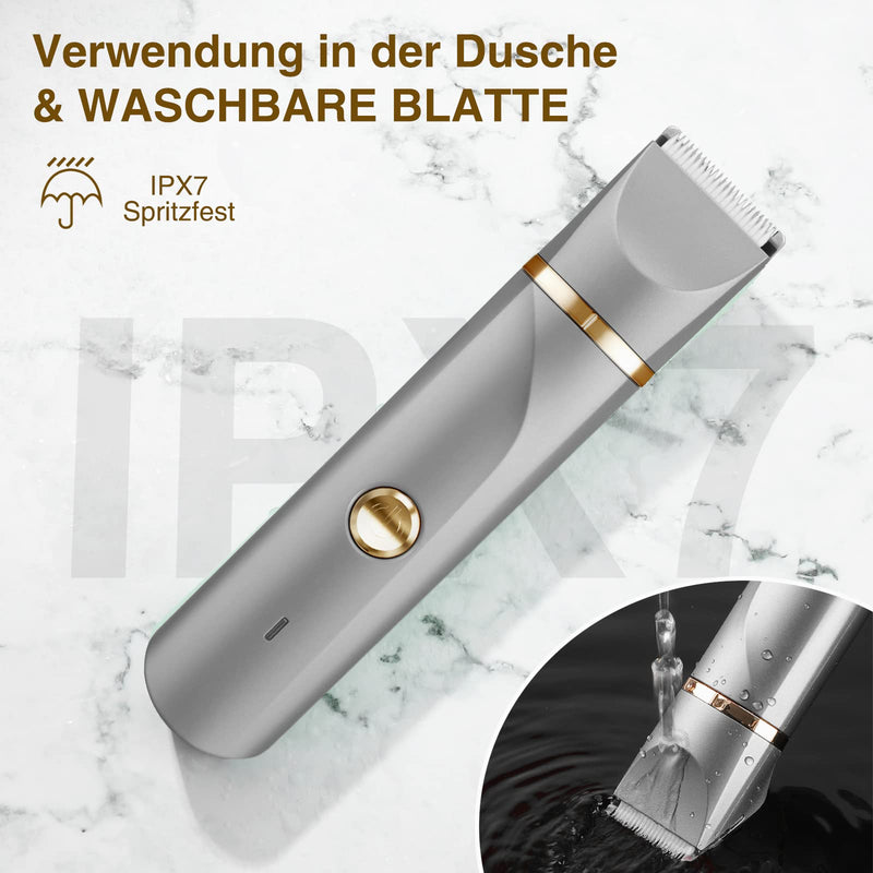 Electric Intimate Razor, Men'S Usb Rechargeable Body Shaver For Arms, Legs, Forearms, Electric Intimate Shaver, Interchangeable Snap-In Ceramic Blade, Ipx7 Washable Head - NewNest Australia