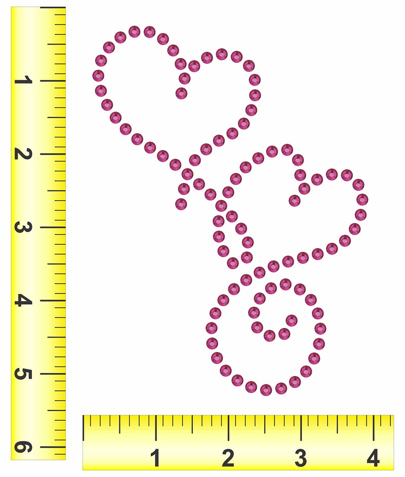 Rhinestone Genie Two Hearts Magnetic Rhinestone Template, Black - NewNest Australia