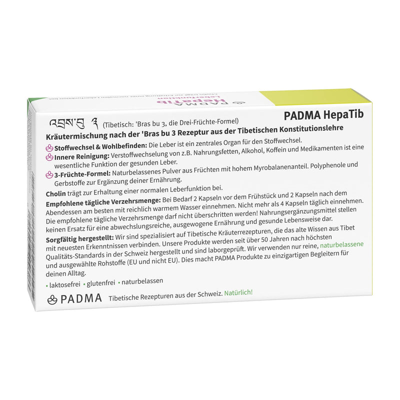 Padma Hepatib 60 Caps. Metabolism And Internal Cleansing | 3 Fruit Formula With Valuable Choline, Which Helps To Maintain Normal Liver Function | With Polyphenols And Tannins | Vegan - NewNest Australia