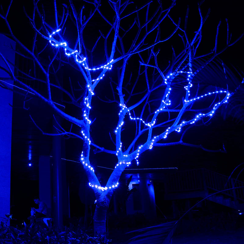 Blue Rope Lights, 16.4ft Waterproofe Flexible LED Strip Light, Indoor Outdoor Decorative Lighting for Home Christmas Holiday Garden Patio Party Blue - NewNest Australia