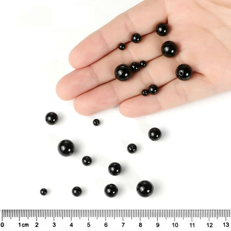 4mm Natural Black Onyx Beads Round Gemstone Loose Beads for Jewelry Making (95-100pcs/strand) 4mm - NewNest Australia
