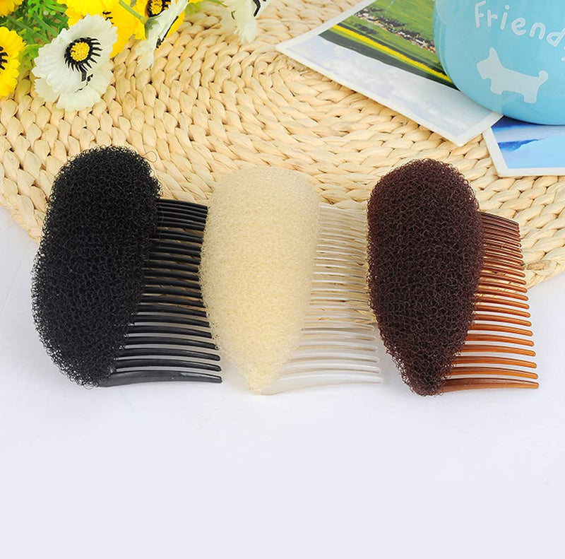 Ericotry 2Pcs Charming Bump It Up Volume Inserts Hair Comb Do Beehive Hair Styler Insert Tool Hair Comb Hot Hair Base Styling Accessories for Women Girls (Beige) - NewNest Australia