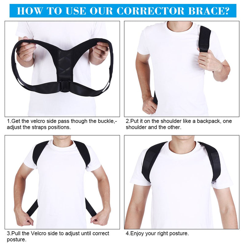 Posture Corrector, Breathable Adjustable Shoulder Brace Back Posture Corrector, Effective, Lightweight, Comfortable neck Shoulder Upright Straightener for Men and Women - NewNest Australia