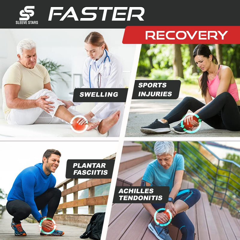 Sleeve Stars Ankle Brace for Plantar Fasciitis Relief, Ankle Wrap & Ankle Brace for Women & Men w/ Ankle Support Strap for Sprain, Ankle Protector Sleeve, Heel Brace for Heel Pain Foot Brace (Single/Beige) 1 Beige - NewNest Australia