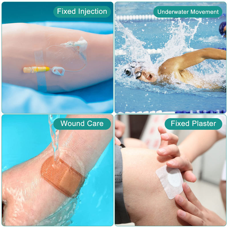 Shower Plasters, Pack Of 20 Foil Dressings, 12 X 15 Cm Waterproof Plasters, Tattoo Aftercare Waterproof Adhesive Bandage, Tattoo Film Healing, Transparent Bandage For Anti-Allergic, Sports, Showers - NewNest Australia