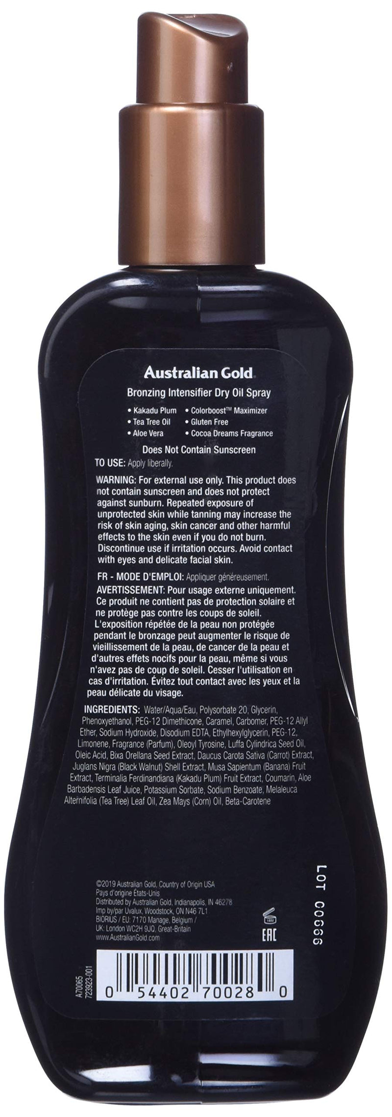 Australian Gold Bronzing Dry Oil Spray Intensifier 237 ml - NewNest Australia