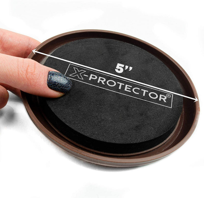 Furniture Sliders X-PROTECTOR - 4 Pack 5" Multi-Surface Sliders for Carpet - Furniture Movers Hardwood Floors - Heavy Moving Pads and Hardwood Socks - Move Your Furniture ON Any Surface Easily! 4 Pack 5 in - NewNest Australia