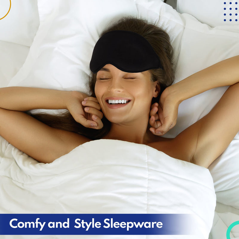 TSUZY Sleep Eye Mask for Sleeping-100% Blackout 3D Contoured Sleep Mask for Men & Women with Adjustable Strap for Tavelling, Nap & Yoga (M) 1 count (Pack of 1) - NewNest Australia