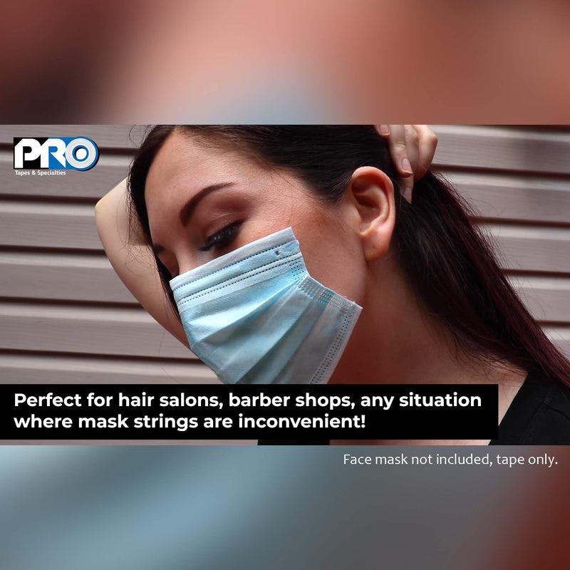 Pro 1502 Self-adhering Face Mask Tape 1/2in (12mm) x 20ft Clear Double Coated Medical, Direct-to-Skin, Fabric to skin. skin friendly adhesive, fluid resistant, Easy to apply, Can reposition/reapply - NewNest Australia