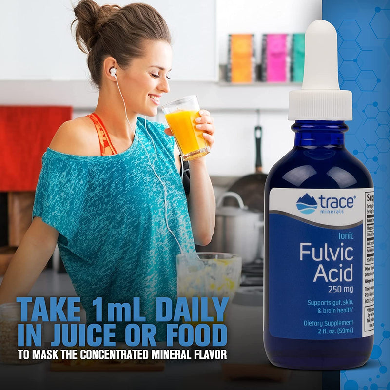 Trace Minerals Liquid Ionic Fulvic Acid | Supports Gut Health | Promotes Digestive Wellness | With Concentrace Supplement, 72 Ionic Trace Minerals, Keto, Dietary Supplement, Healthy Functions, Energy, pH Balance, Hydration | 2-Month Supply - NewNest Australia