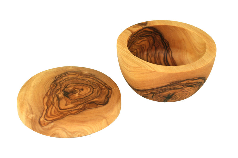 DOM shaving bowl made of olive wood with lid - NewNest Australia