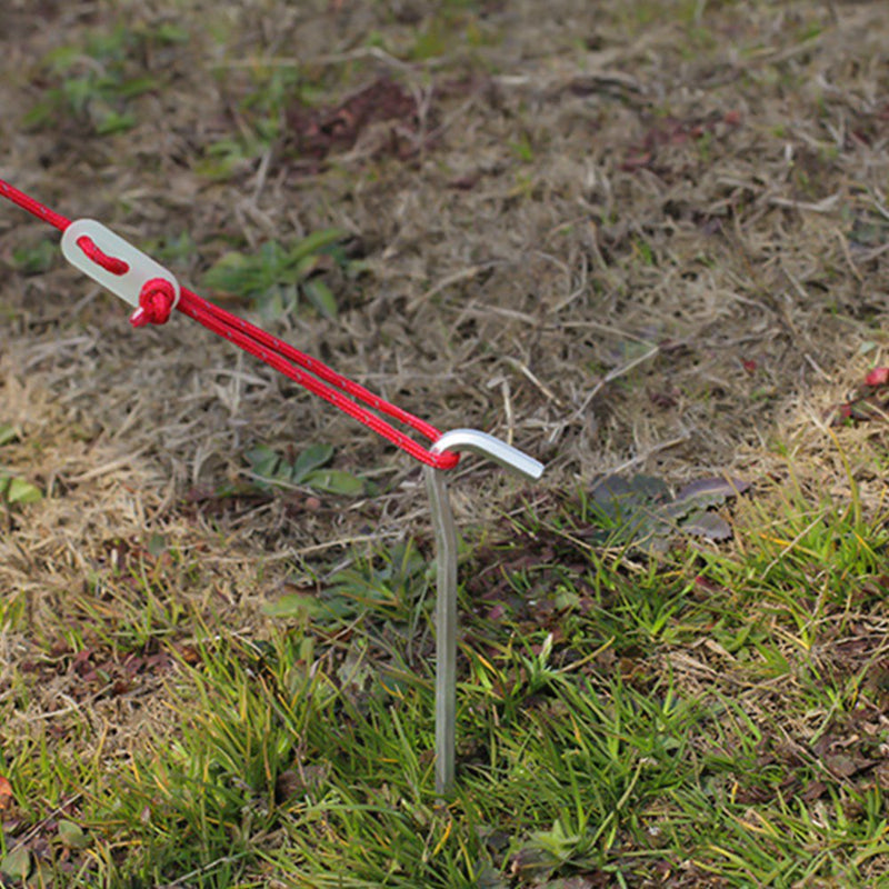 Tent Pegs - Aluminium Tent Stakes Pegs with Hook - 7’’ Hexagon Rod Stakes Nail Spike Garden Stakes Camping Pegs for Pitching Camping Tent, Canopies Silver - NewNest Australia