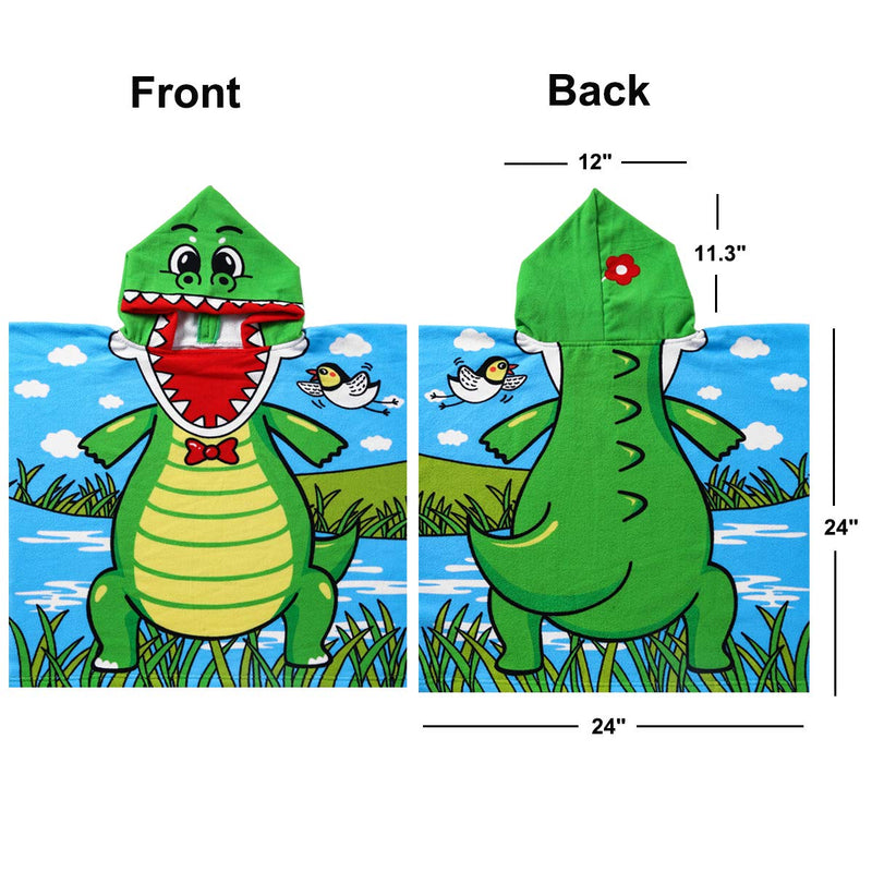 JHONG108 Kids Hooded Beach Towel for Age 1-6 Years Toddler Baby Boys - Super Absorbent Soft Microfiber Poncho Towel, Multi-use for Bath/Swim/Pool/Shower Dinosaur - NewNest Australia