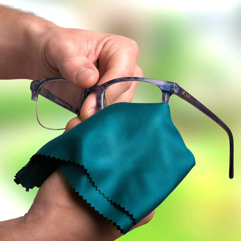 Glasses cleaning cloths in XXL format - pack of 4 microfibre cloths (30cm x 40cm) 30 x 40 cm petrol (pack of 4) - NewNest Australia