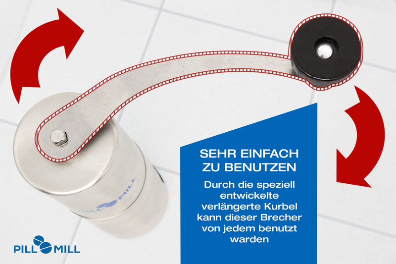 Pill Mill Tablet Mortar - Crushes Multiple Tablets Into A Fine Powder - Ideal For Feeding Through Stomach Tubes, For Pets Or To Make Medicine Easier For Children - NewNest Australia