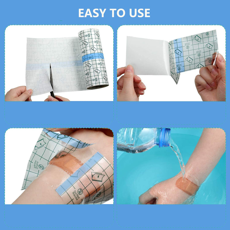 Transparent Waterproof Adhesive Bandage Tape,Stretch Adhesive Bandage Patch.Clear Second Skin Protection for Tattoo Aftercare,Recovery,Plastic Cover,Wound Dressing,Protective Shield (6In x 2 Yard) - NewNest Australia