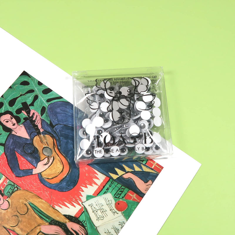 TOAOB 150pcs 6mm Plastic Wiggle Googly Eyes Self Adhesive Black Round Sticker Eyes DIY Arts Crafts Scrapbooking Accessories - NewNest Australia