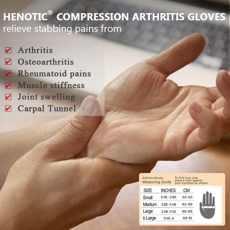 Arthritis Compression Gloves for Women Men, Fingerless Breathable & Moisture Wicking Compression Gloves for Relieving Carpal Tunnel Aches, Rheumatoid Pains, Joint Swell One Pair Small (1 Pair) - NewNest Australia