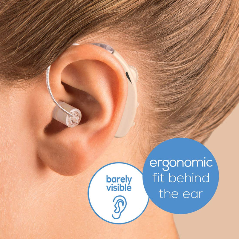 Beurer HA50 Hearing Amplifier | Amplifies the volume of sound for restricted hearing abilities | Barely visible behind the ear | Wide frequency range | Continuously variable volume - NewNest Australia