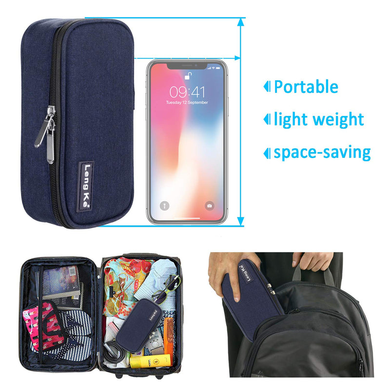 YOUSHARES Insulin Travel Case - Insulated Medication Cooler Travel Bag for Diabetic Insulin Pen and Vials Storage with 2 Cooling Ice Packs (Blue) Case Blue - NewNest Australia