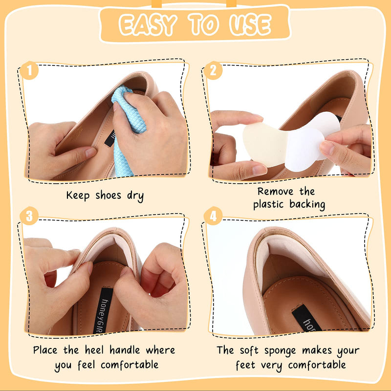 4 Pairs Shoe Filler Insole Unisex Shoe Inserts To Make Big Shoe Fit Adjustable Shoes Big Inserts Heel Grip Shoes Too Big Set Liner Insert Adhesive Reusable Foot Brace Pads for Women Men Fit Most Shoes - NewNest Australia